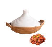Pentola for zuppa in ceramica, resistente al calore, pentola in terracotta donabe in stile giapponese, tradizionale ciotola for zuppa in casseruola con coperchio for casa e ristorante(260ml)