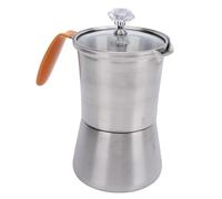 Pentola in acciaio inossidabile Althwuyu, caffettiera portatile italiano con coperchio in vetro e una presa comoda per tè al latte da caffè 300 ml