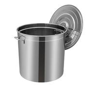 Pentola in acciaio inossidabile con coperchio e cestello pentola a induzione pentole per zuppa 50L, grande capacità, per fornello a gas, bruciatore elettrico, bruciatore a induzione