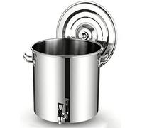 Pentola in Acciaio Inossidabile, Resistente Casseruola con Coperchio, Compatibile con L'Induzione, Manici Ergonomici Che Restano Freddi(17L)