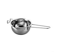 Pentola in acciaio inox 304 per fondere caramelle per riscaldare cioccolato e cera, con gancio di sicurezza e doppio beccuccio per servire senza sforzo (26,5 cm)