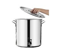 Pentola in acciaio inox con coperchio, capacità 45 l, fondo composito per un riscaldamento uniforme, perfetta per cucinare zuppe e brodi