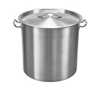 Pentola in Acciaio Inox con Coperchio, Secchio per zuppa da Cucina di Grande capacità da 20 Litri, Contenitore per zuppa e lattina per conservare Vari Alimenti secchi/umidi