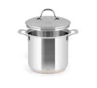 H&H Pentola in Acciaio Inox e Rame, 2 Manici, 22cm, Con Coperchio