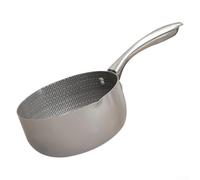 Pentola in acciaio inox ispessito, piccola padella per uso domestico, distribuzione uniforme del calore, pentole per cottura di tempura e noodle, 18 x 18 cm