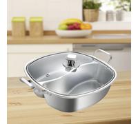 Pentola in acciaio inox per cucinare, divisa in due, per cucina, ristorante,
