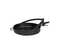 Pentola in Acciaio Naturale 50cm con Manico per Braciere BANDITO e MONTANA X - Diametro 50cm, Profondità 10cm, Peso 6,2kg, Prodotto Artigianale Europeo di Alta Qualità