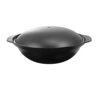 Pentola in Alluminio per Stufati, con Coperchio Casseruola Antiaderente | Fondo a Concentrazione Termica, Manici Ergonomici, Cottura su Fornello a Gas, per Noodles e Pollo