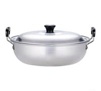 Pentola in alluminio per zuppa di ramen e porridge, riscaldamento rapido e uniforme, per casa, dormitorio, picnic, campeggio, cucina all'aperto (24 cm)