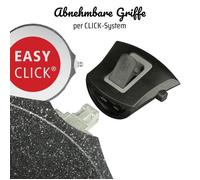 GSW 167857 Easy Click - Pentola in alluminio, plastica, vetro, silicone, 24 cm, colore: Nero