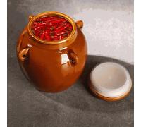 Pentola in ceramica con coperchio, accessori per ornamenti durevoli fatti a