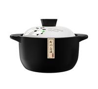 Pentola in ceramica con coperchio, pentola for zuppa e stufato, in for cucinare, utensili da cucina cinesi giapponesi - antiaderente, resistente al calore, 6L(1.6L)