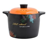 Pentola in ceramica, Piccole pentole in rame, grandi in terracotta, antiaderenti, con coperchio for calde resistenti al calore(4.5L/4.1Quarts)