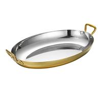 Pentola in ceramica, piccole pentole in rame, padella ovale for paella spagnola, piatto for aragosta in acciaio inossidabile, grande antiaderente non rivestita