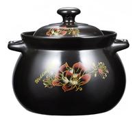 Pentola in ceramica, Piccole pentole in rame, pentola in argilla, grande ciotola con manico e coperchio, terracotta(2.5L/2.3Quarts)