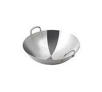 Pentola in Ghisa A Doppio Orecchio Calibro 34 60 Cm Wok per Forno A Gas Fatto A Mano Ferro Antiaderente Universale 60 Cm, 28 Cm