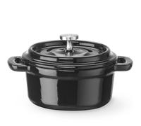 Pentola in ghisa smaltata, ovale, 0,27 l, 130x100x48 mm
