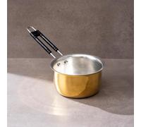 Pentola in ottone per tè, piccola padella per il latte/teiera | 100% puro ottone e pentole atossiche con benefici per la salute ayurvedica (2 litri)