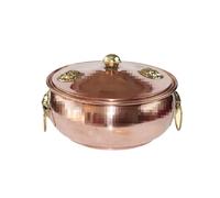 Pentola in Rame da 22 cm - Senza BPA, Compatibile con Piani Cottura a induzione, per Un brodo Denso, Perfetta per i pasti in Famiglia - Ideale per Cucinare con la pentola Calda e per Le riun