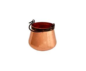 Pentola in rame, Paiolo in rame, Caldaia in rame - con manico in ferro, 5L
