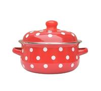Pentola in smalto spesso, pentola for zuppa rossa, stufato piccolo a due orecchie, porridge for bambini, padella for la cottura dei noodles al latte(Calibre 20CM)