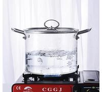 Pentola in vetro con coperchio, for pasta, zuppe, latte, cibo(3.4L)
