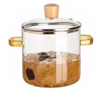 Pentola In Vetro Pentola In Vetro Da 2 3 Litri Con Coperchio Zuppiera Trasparente A Doppio Manico Borosilicato Alto Con Coperchio Per Pasta Latte Spezzatino Caffè