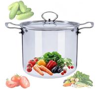 Pentola in vetro resistente al calore per pasta, noodle, zuppe e latte, leggera e facile da pulire con una buona conservazione del calore