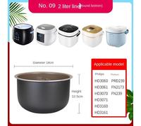 Pentola interna for cuociriso da 1,2 l/1,6 l/2 l, compatibile con Midea, mini accessori for pentola interna(12pcs)