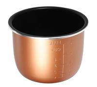 Pentola Interna in Acciaio Inox per Cuoci Riso, 2,5l e 4l | Ricambio Versatile, Facile da Sostituire, Design Pratico, per Hotel e Casa, Colore Caffè