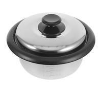 Pentola Interna per Cuoci Riso Elettrico 1,5, Lega di Alluminio | Argento, Rivestimento Antiaderente Tacche di Misura, per Casa e Cucina, Adatta a Cottura Precisa