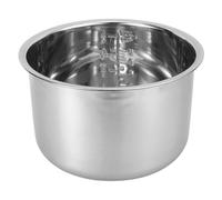 Pentola Interna Sostitutiva per Cuoci Riso 4l in Acciaio Inox | Accessorio Multiplo Compatibile, Superficie Liscia senza Sbavature, per Porridge, Avanzi e Cucina Domestica