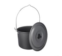 Pentola leggera da 8 litri da appendere all'aperto per cucinare con materiale in alluminio, adatta per campeggio, picnic, pesca, supporta 4 6 persone a fuoco diretto