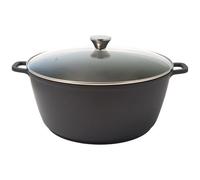 Pentola lenta alta 32 cm + coperchio vetro - 10 LT - ghisa alluminio ceramica