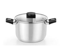 Pentola Monix M240222 22 cm 5L Acciaio Inox 18/10 con Manici Bakelite e Coperchio in Vetro