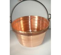 Pentola Paiolo Pasta POLENTA in Rame con Manico in ferro 28 cm CAMINO GAS