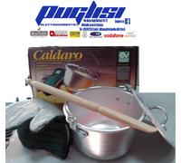 PENTOLA PAIOLO PER POLENTA VORTICE CALDARO CALDERONE IN ALLUMINIO PURO 24CM 4,5L