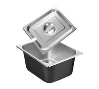 Pentola per alimenti in acciaio inossidabile di grado commerciale con coperchio Vasca per la preparazione degli alimenti per la conservazione e l'organizzazione della cucina