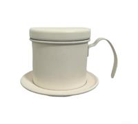 Pentola per caffè in acciaio inossidabile 304 con beccuccio a collo d'oca per un'estrazione ricca di aromi, strumento da cucina sostenibile nero, 11 cm (bianco)