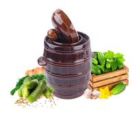 Pentola per fermentazione con coperchio 3,2 - 25 L pentola per crauti in...