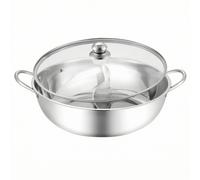 Pentola Per Fonduta Divisa Con Mestoli, In Acciaio Inox, Per Due Gusti, Ideale