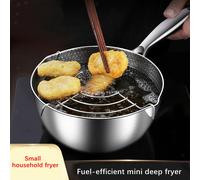 Pentola per friggitrice Tempura giapponese con scolapiatti per olio Padelle