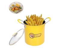 Pentola per friggitrice Tempura, mini pentola per friggitrice da 3 litri Pentola per friggere giapponese in acciaio inossidabile con coperchio per filtro dell'olio per cucina domestica