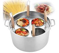Pentola Per La Pasta Cuocipasta In Acciaio Inossidabile, 3/4/5 Fori Pentola Per La Pasta Con Cestello Inserito, Pentola Per Zuppa Con Coperchio, Cuocipasta- Per Utensili Da Cucina,4Holes