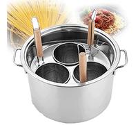 Pentola Per La Pasta Cuocipasta In Acciaio Inossidabile, 3/4/5 Fori Pentola Per La Pasta Con Cestello Inserito, Pentola Per Zuppa Con Coperchio, Cuocipasta- Per Utensili Da Cucina,3Holes