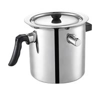 Pentola per Latte Caldaia per Latte in Acciaio Inossidabile a Doppia Parete da 1, 5 Litri con Manico e Coperchio Pentole per Pentole Caldaia Pentola in Acciaio Inossidabile Piccola