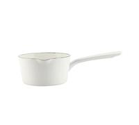 Pentola per latte da 1,2 l, per tè, caffè, uova, bollitore, smaltata, con manico in legno, mini burro, antiaderente