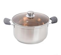 Pentola per latte in acciaio inox 304 con coperchio in vetro temperato per osservare zuppe di latte, porridge e alimenti per bambini durante la cottura su fornelli a induzione o elettrici a gas (23