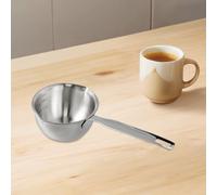 Pentola per latte in acciaio inox 304 per riscaldare caffè, burro, olio, latte, resistente alla ruggine e al calore, con manico ergonomico, scanalatura inferiore arrotondata per stabilità e facilità