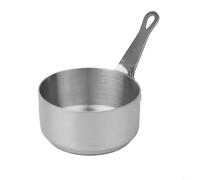 Pentola per latte in acciaio inox, piccola casseruola per salsa di sugo di fusione del burro con manico lungo, mini padella antiaderente per piano cottura a gas, induzione elettrica, argento (M)